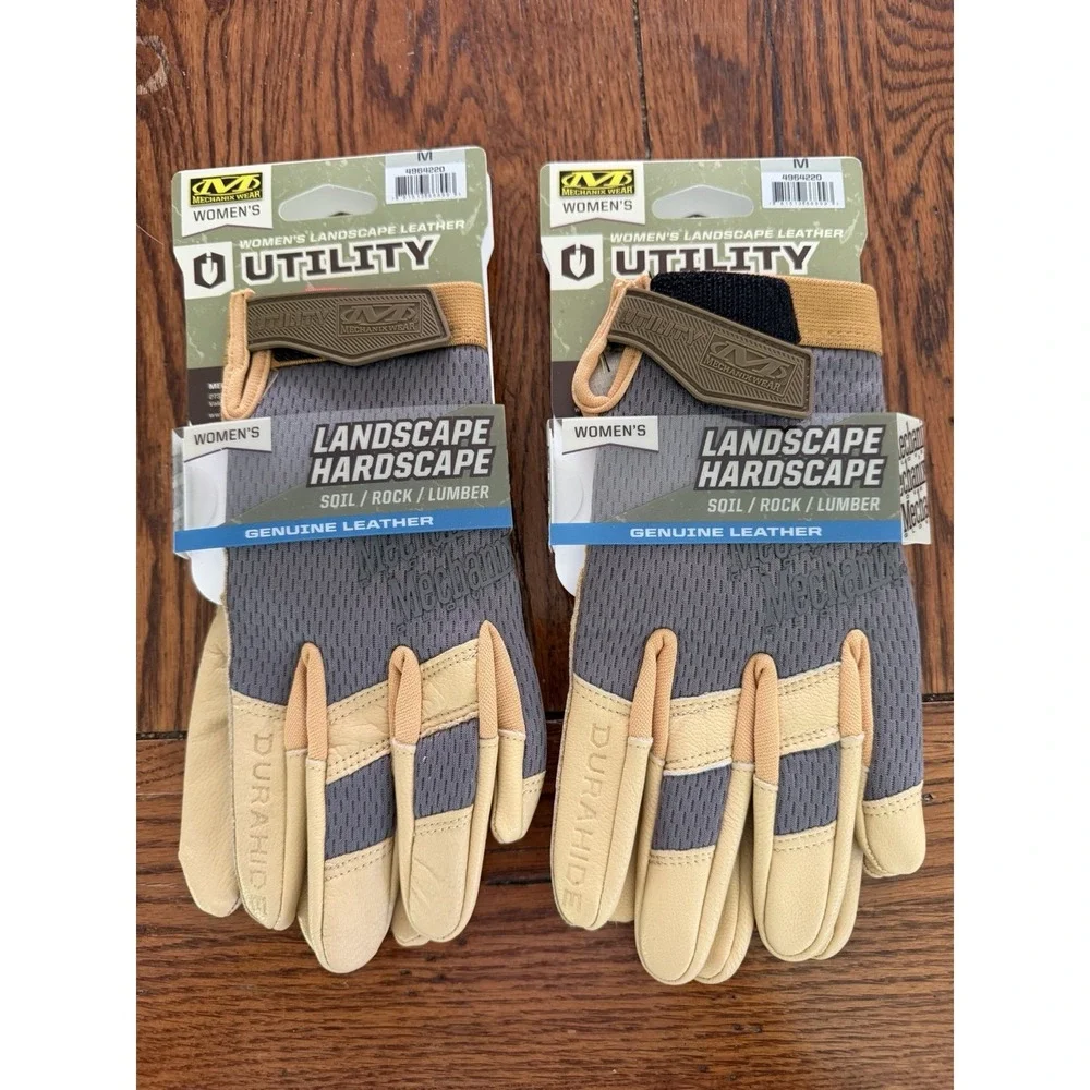 Mechanix Wear Women Medium Genuine Leather Landscape Hardscape Gloves Set Of 2
